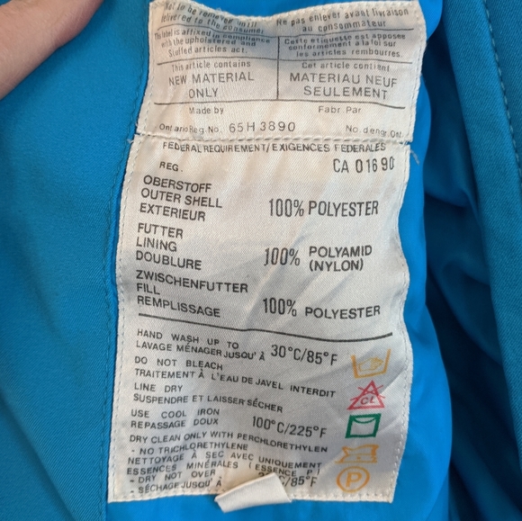 Vintage Innsbruck Ski Snow Suit Bright Blue Size Small 2 Piece Jacket Overalls - Picture 3 of 16